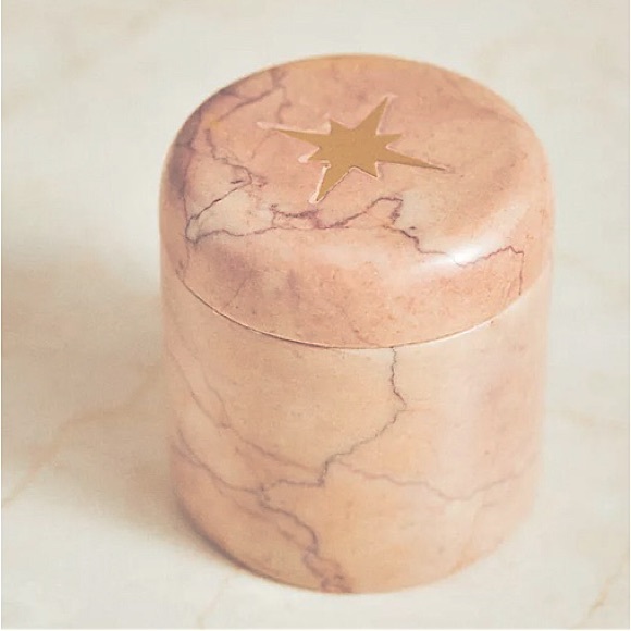 Anthropologie Catherine Martin Marble Jewelry Box Trinket Box Star New In Box - Picture 1 of 7